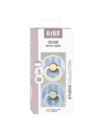 BIBS - BIBS Studio Colour Block 2 pack Baby Blue / Dusty Blue mix maat 1