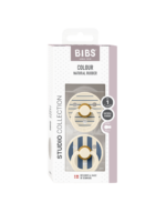 BIBS - BIBS Studio Colour Pin 2 pack Ivory/Steel blue maat 1