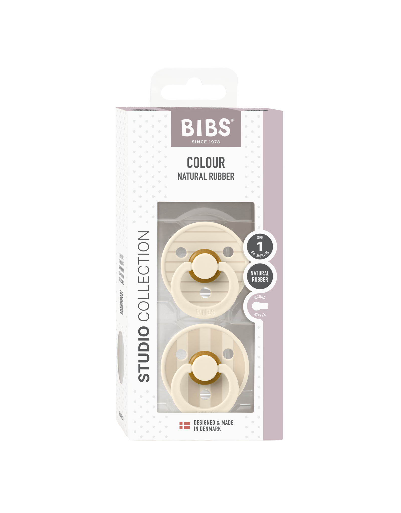BIBS - BIBS Studio Colour Pin 2 pack Ivory/Vanilla maat 1