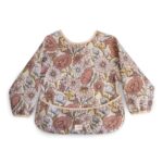 Mushie - Long sleeve bib - Retro flowers