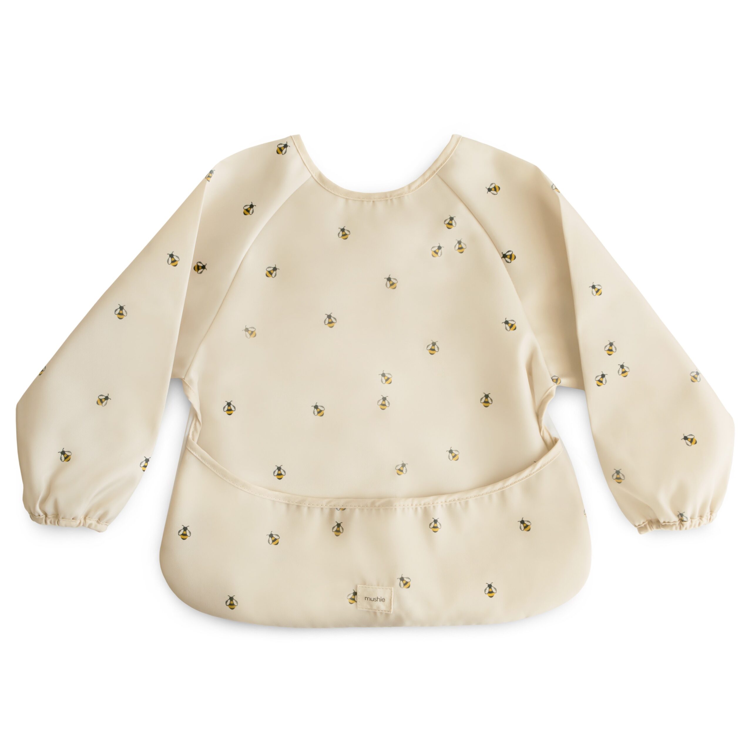 Mushie - Long sleeve bib - Bijen